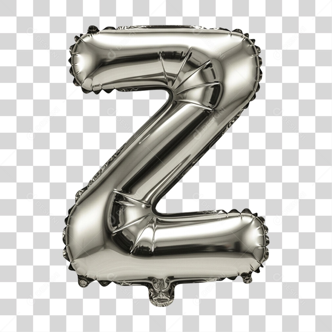Alfabeto Letra Z em Balão de Ar PNG Transparente