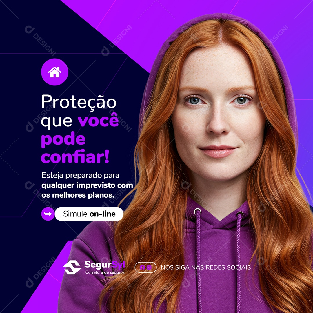 Seguradora Proteção Que Você Pode Confiar Social Media PSD Editável