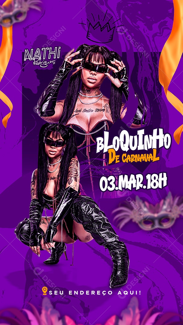 Story Bloquinho De Carnaval Social Media PSD Editável