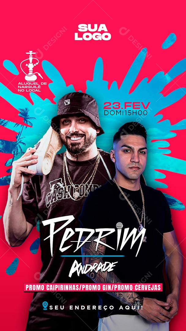 Story Agenda Show Pedrin Andrade Social Media PSD Editável