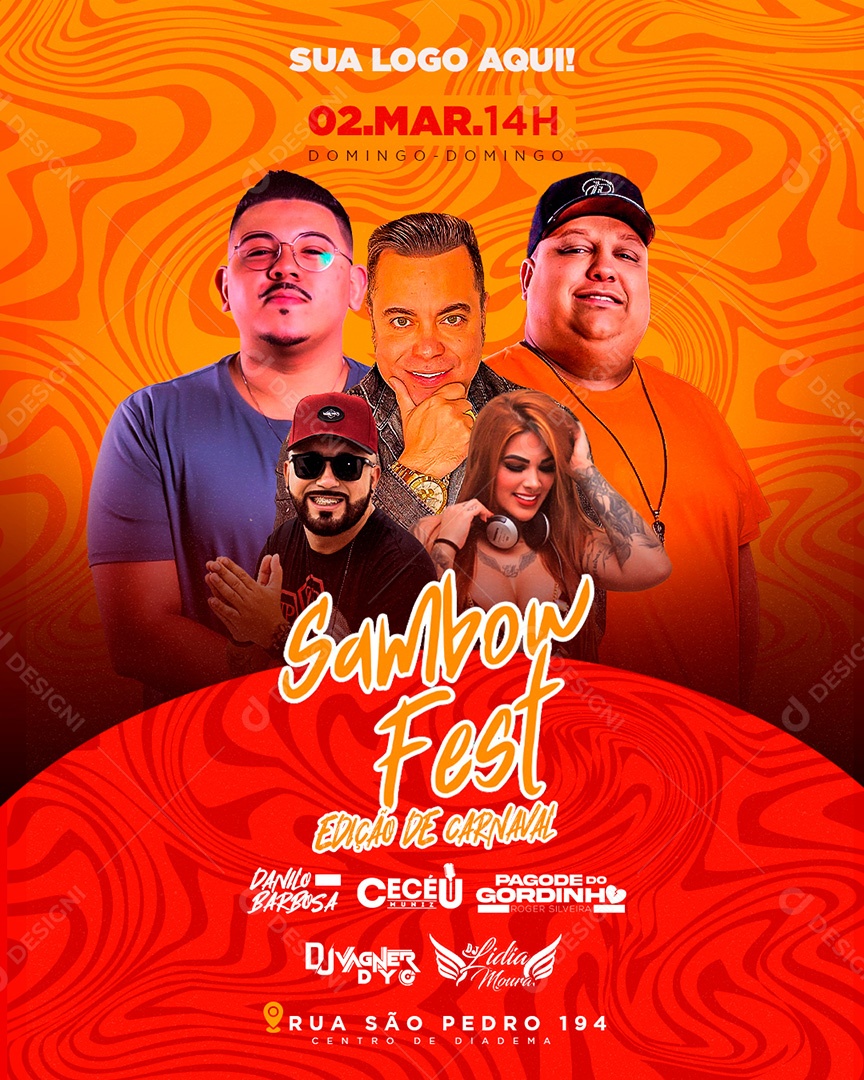 Show Samba Fest Social Media PSD Editável