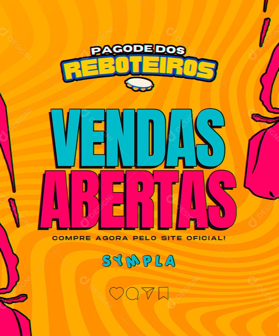 Pagode Dos Reboteiros Vendas Abertas Social Media PSD Editável