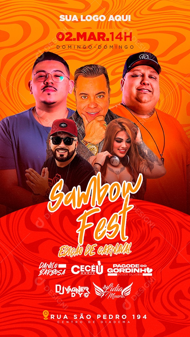 Story Samba Fest Social Media PSD Editável