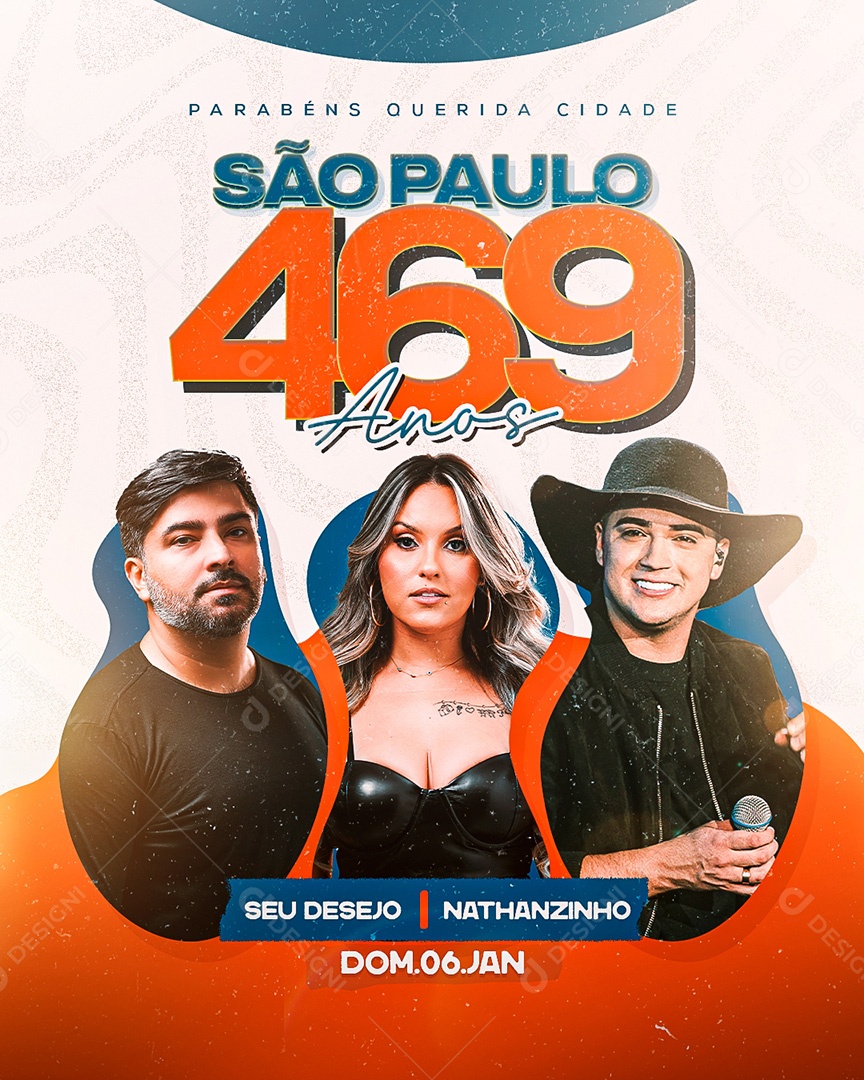 Parabéns São Paulo Social Media PSD Editável