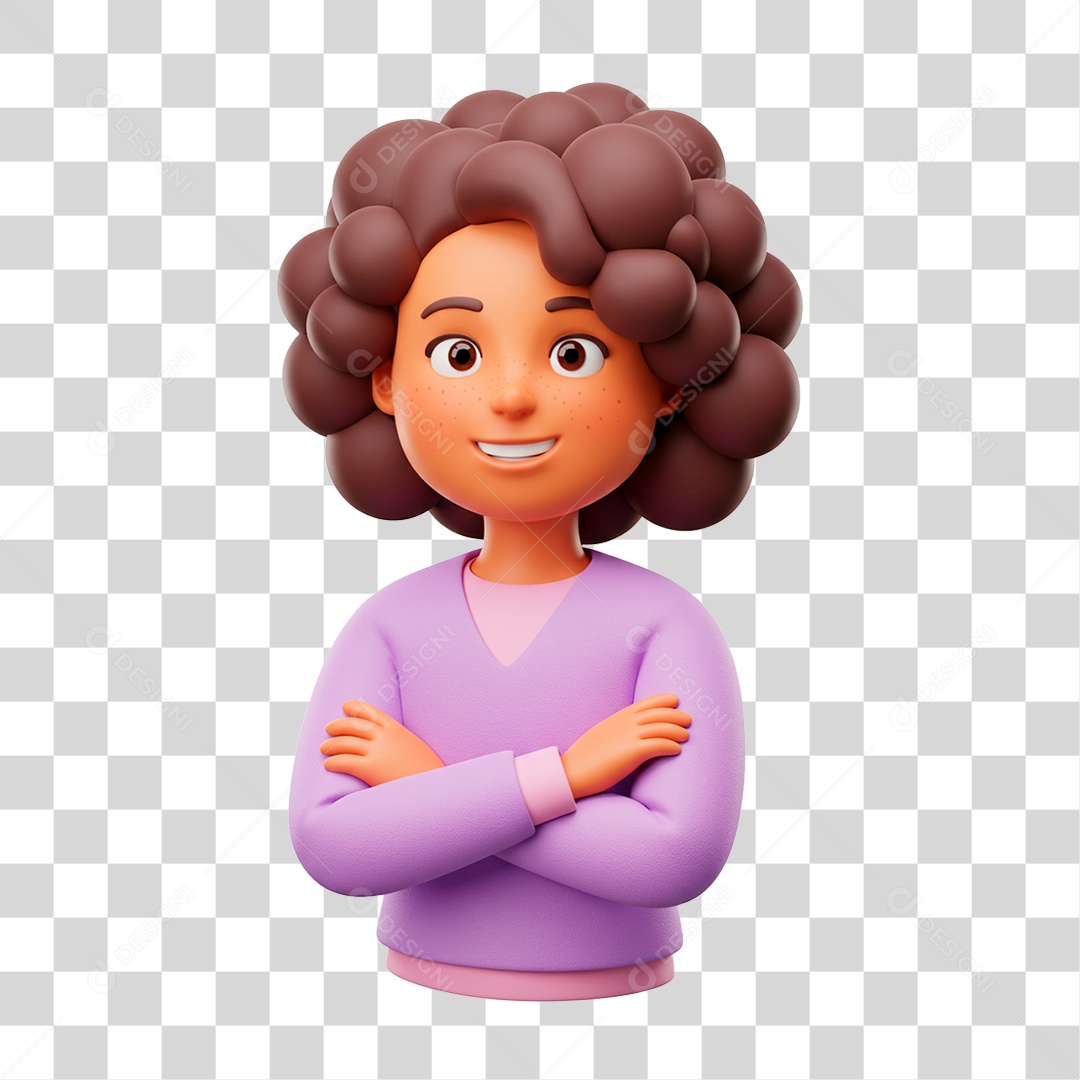 Personagem Mulher Outubro Rosa PNG Transparente