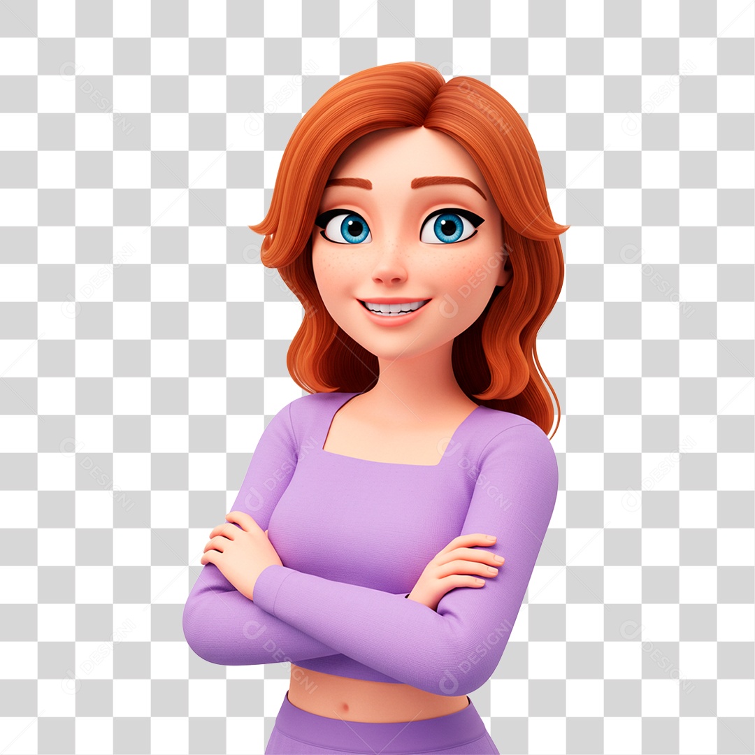 Personagem Mulher Outubro Rosa PNG Transparente