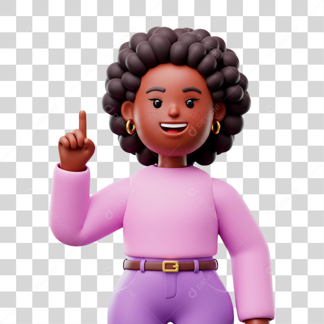 Personagem Mulher Outubro Rosa PNG Transparente