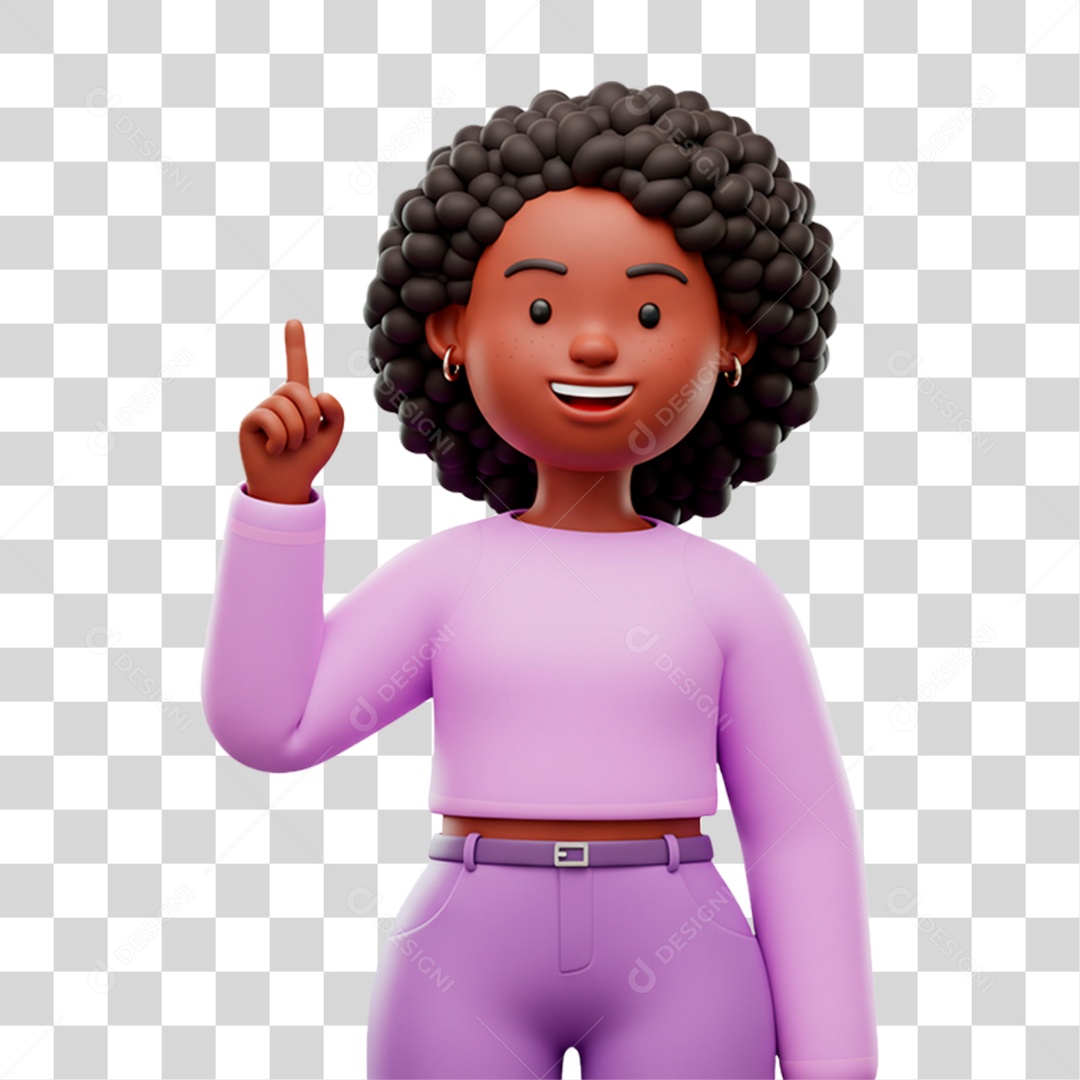 Personagem Mulher Outubro Rosa PNG Transparente