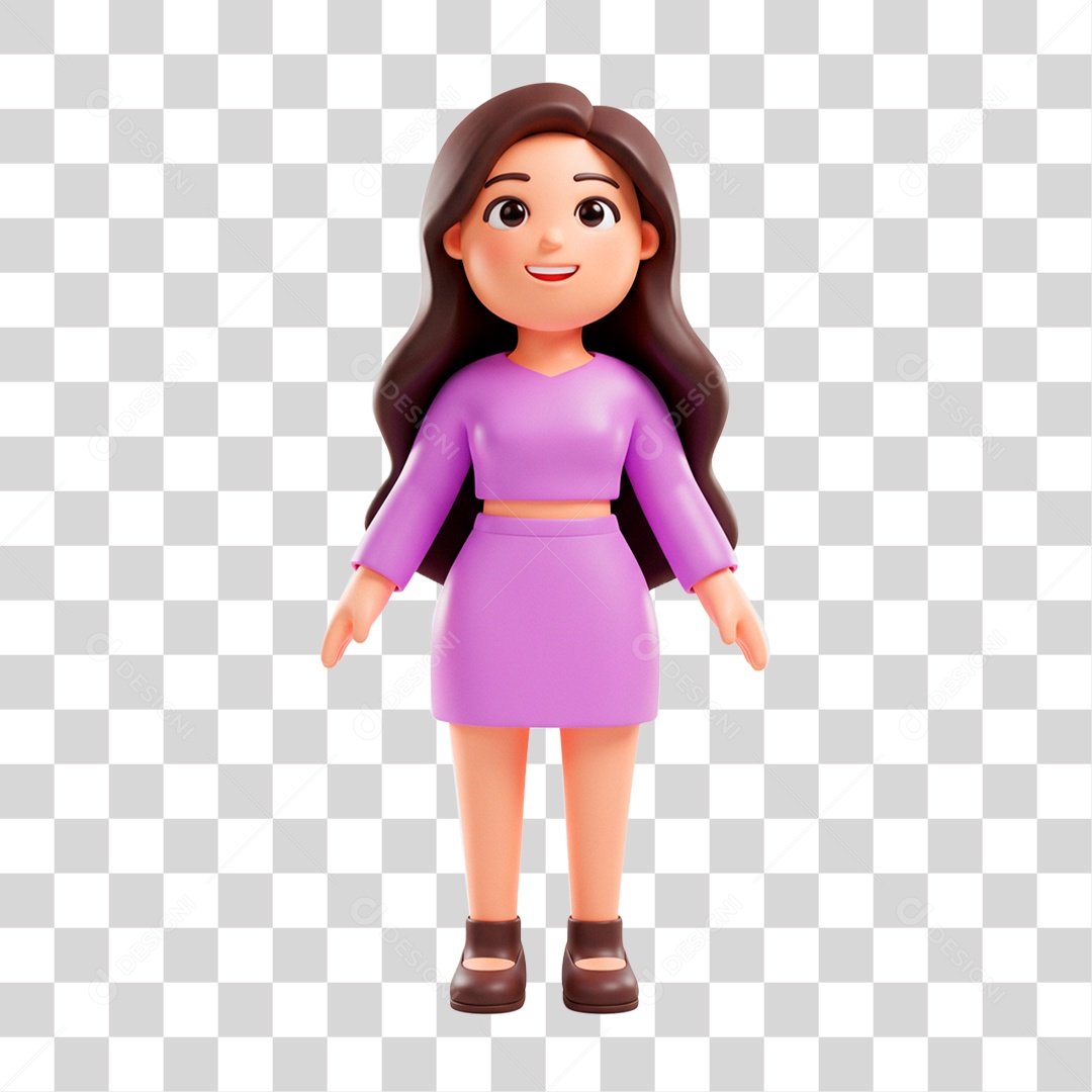 Personagem Mulher Outubro Rosa PNG Transparente