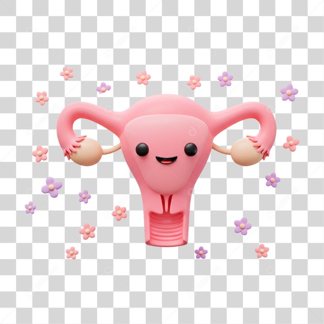 Personagem Útero PNG Transparente