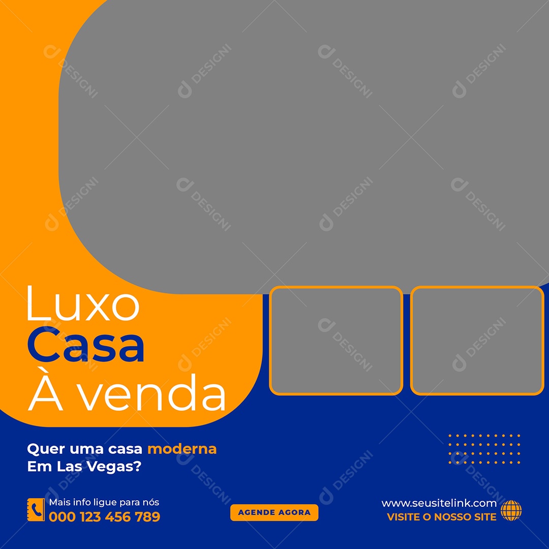 Corretora Casa à Venda Social Media PSD Editável