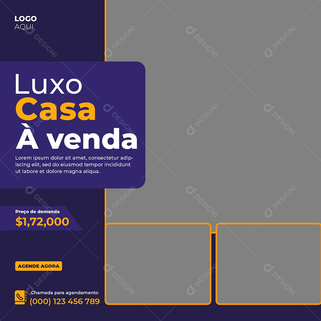 Corretora Casa à Venda Social Media PSD Editável