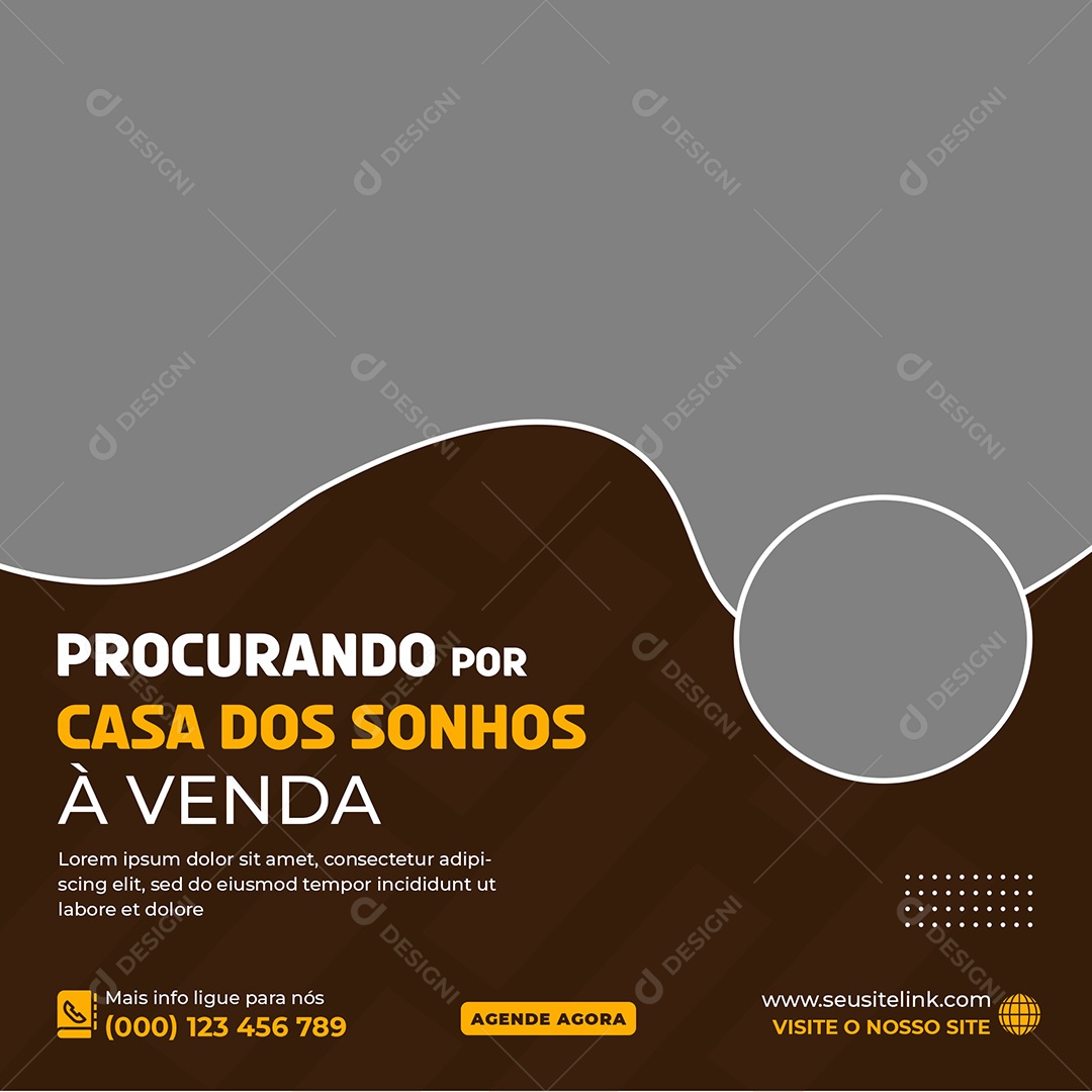 Corretora Casa Dos Sonhos à Venda Social Media PSD Editável