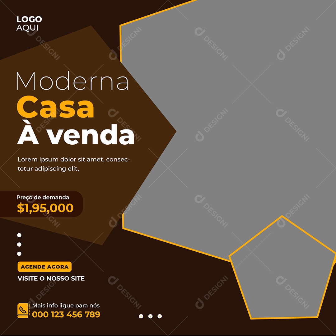 Corretora Casa á Venda Social Media PSD Editável