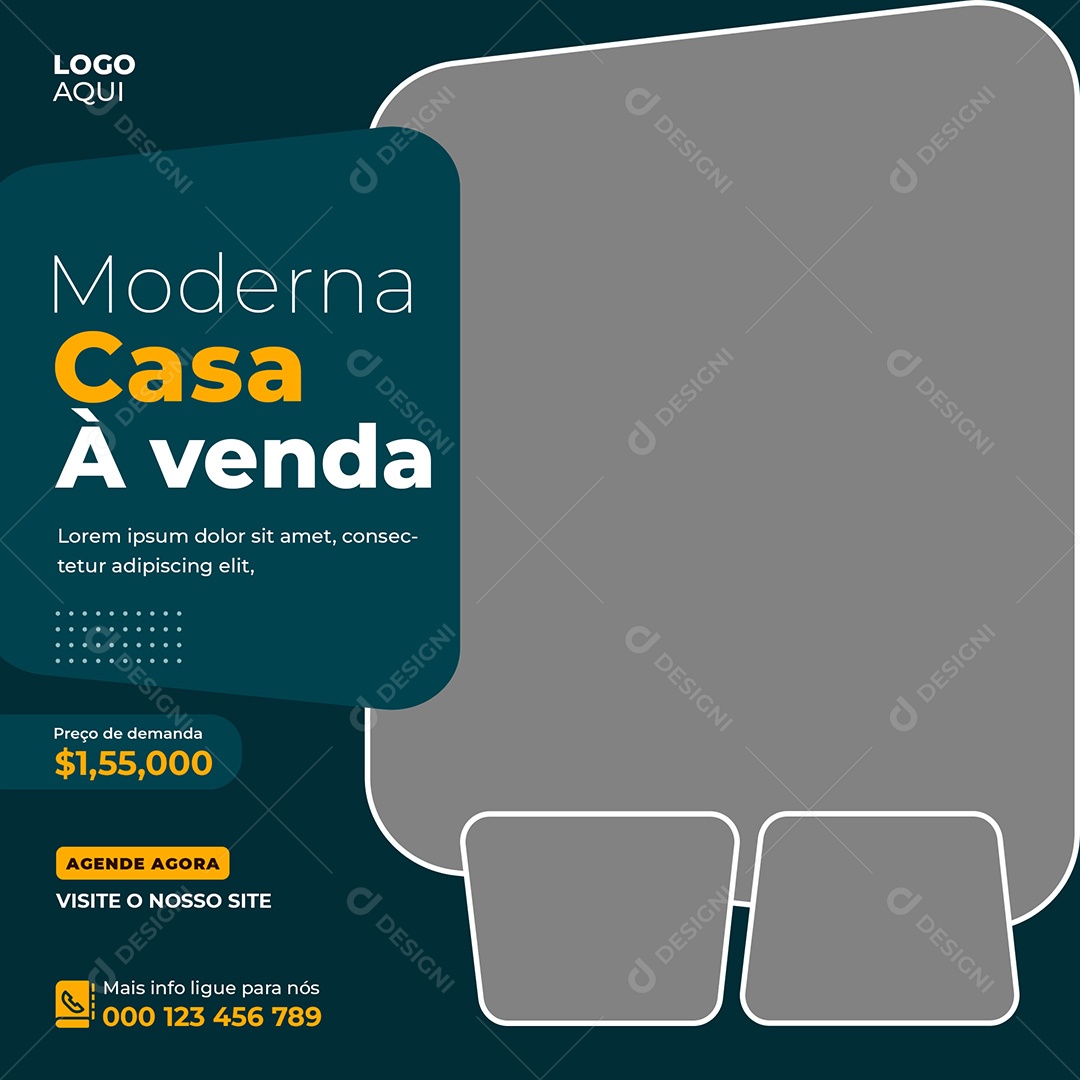 Corretora Casa á Venda Social Media PSD Editável