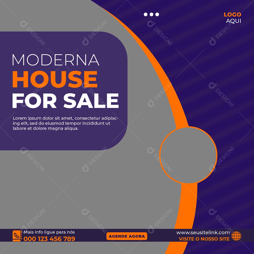 Imobiliária Procurando Casa Dos Sonhos Social Media PSD Editável