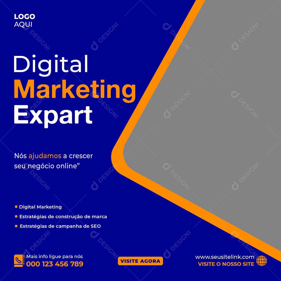 Agência de Publicidade Digital Marketing Social Media PSD Editável