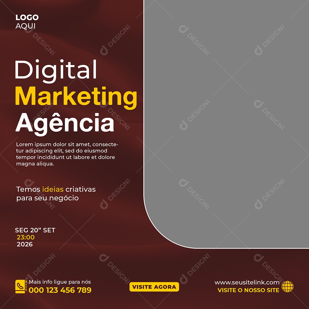 Agência de Publicidade Digital Marketing Social Media PSD Editável