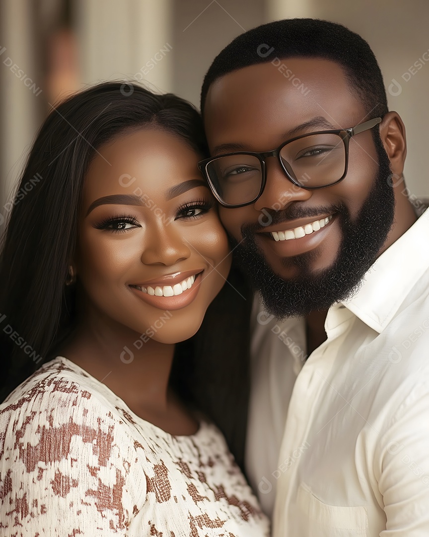 Um casal de morenos lindos