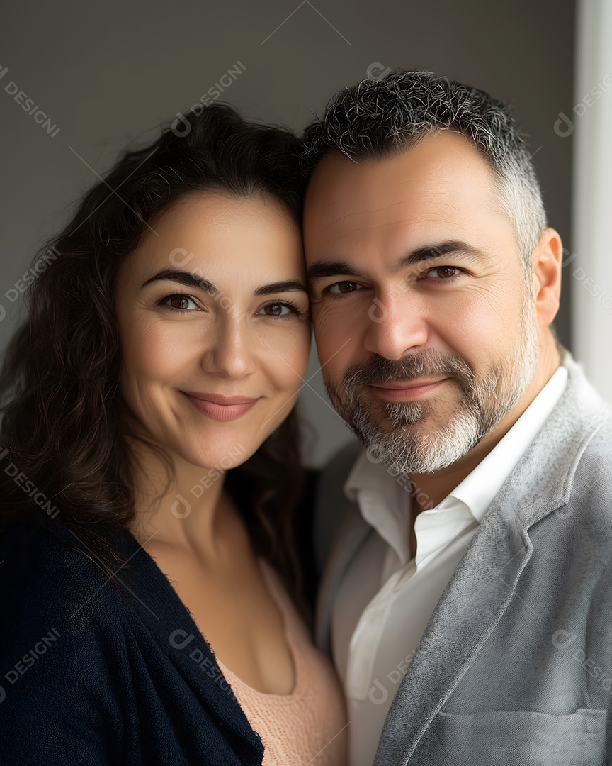 Casal lindo e apaixonados de meia idade