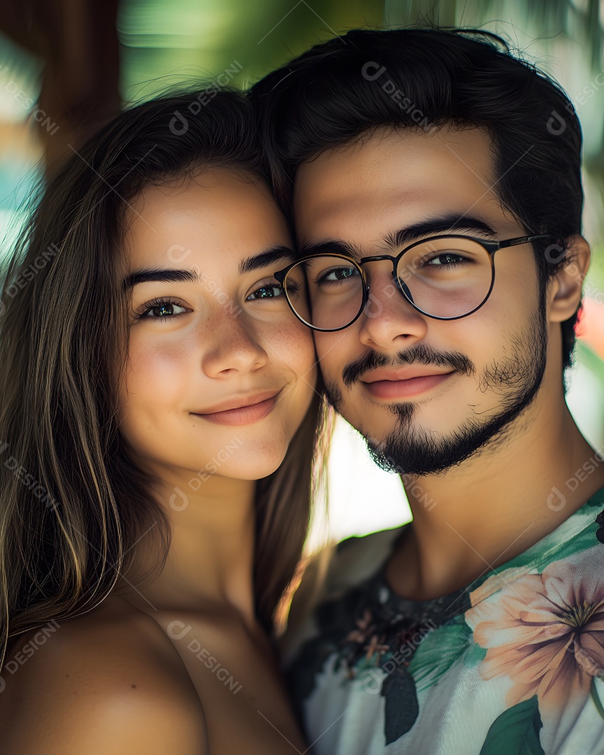 Lindo casal de jovens apaixonados
