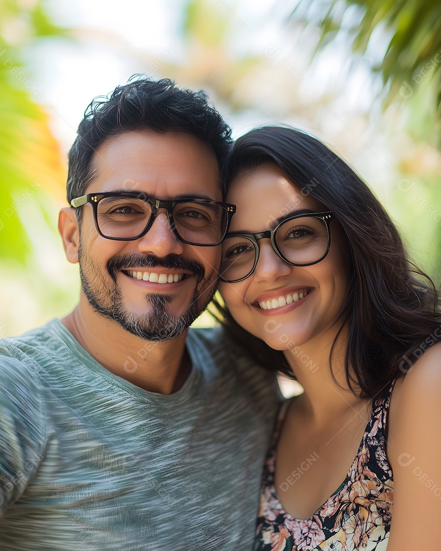 Um lindo casall feliz