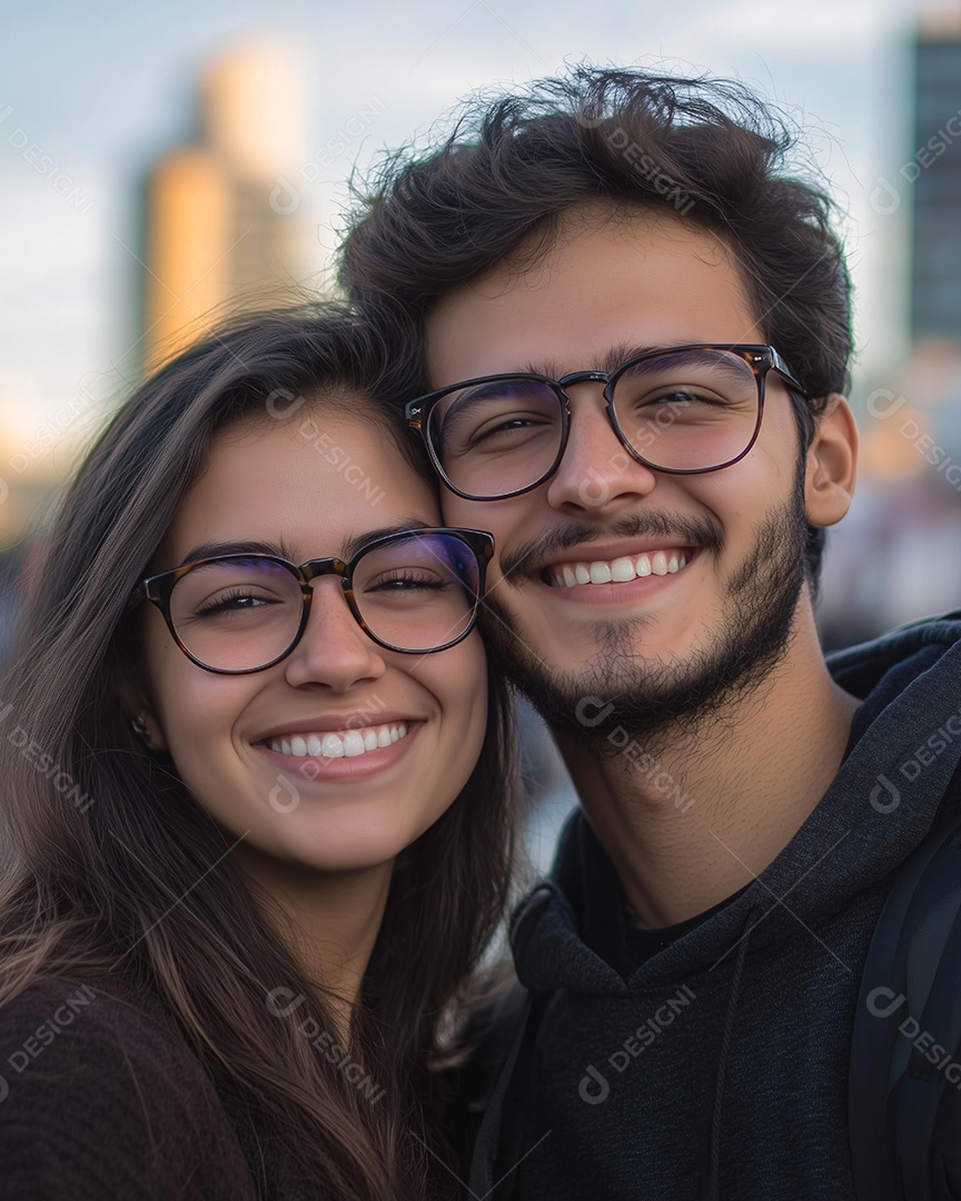 Um lindo casal de jovens