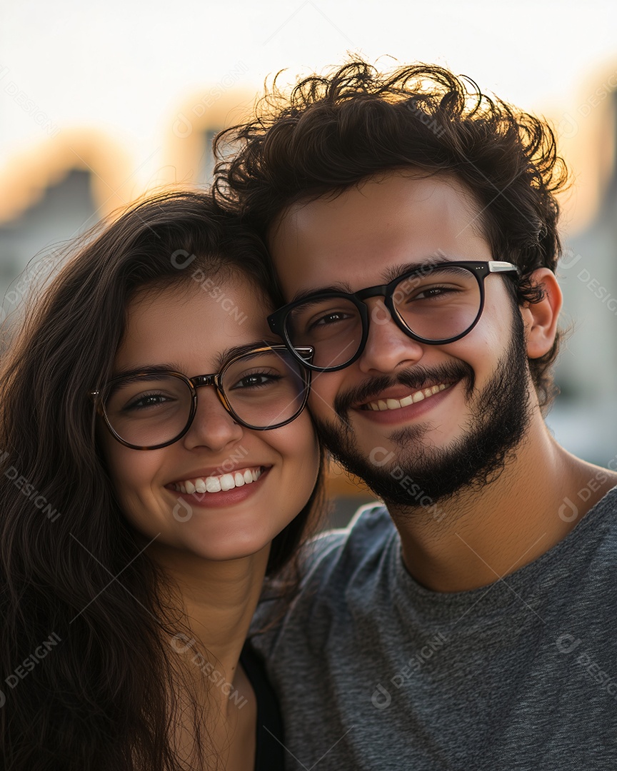 Lindo casal de jovens apaixonados