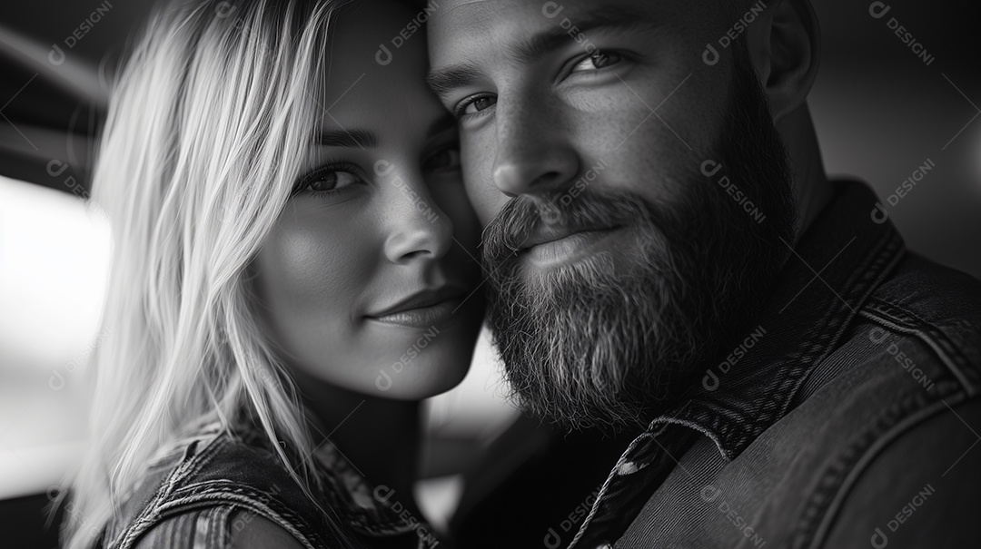 Um lindo casal abraçados