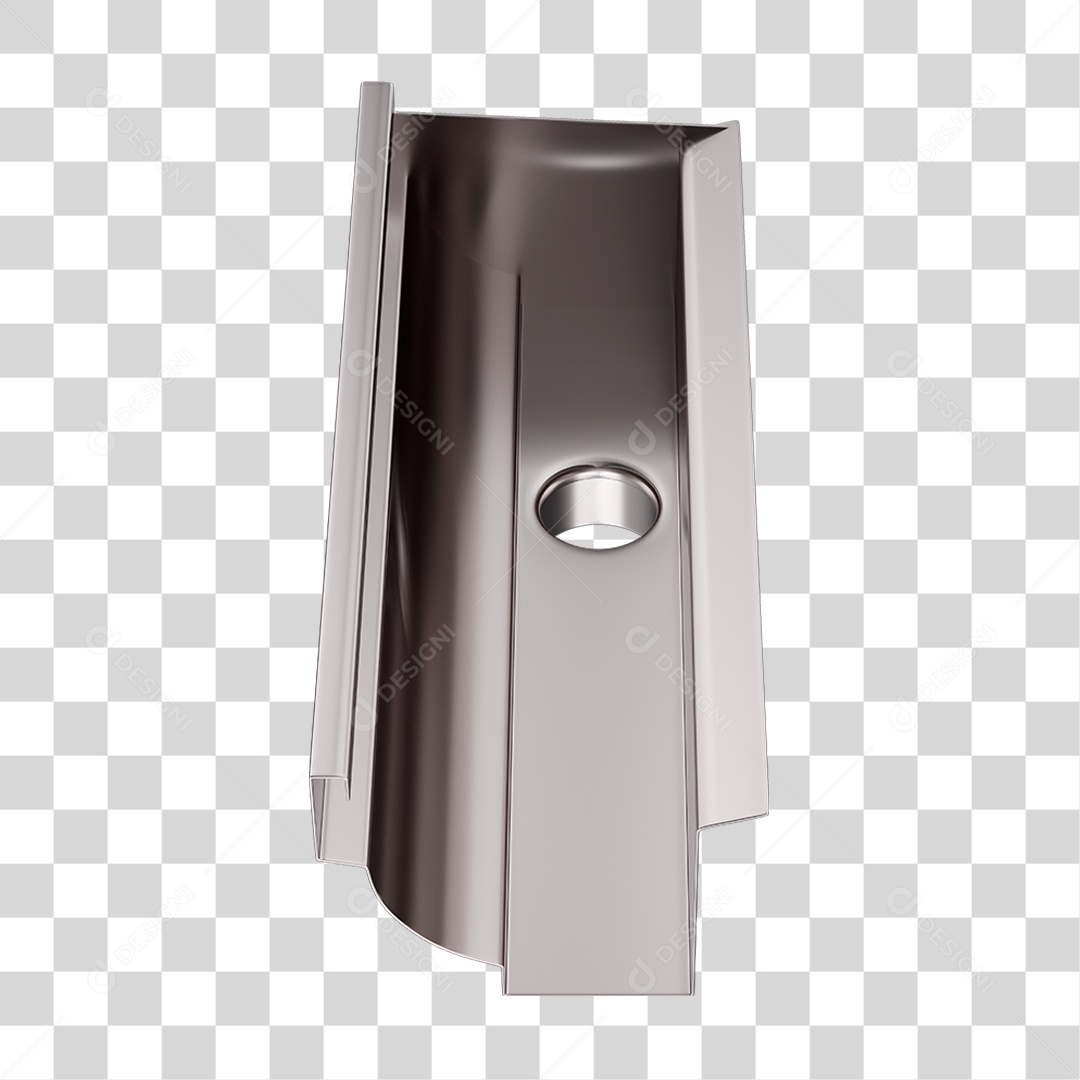 Elemento 3D Calhas de Aço Galvanizado PNG Transparente