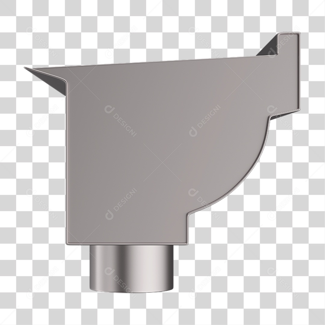 Elemento 3D Calhas de Aço Galvanizado PNG Transparente