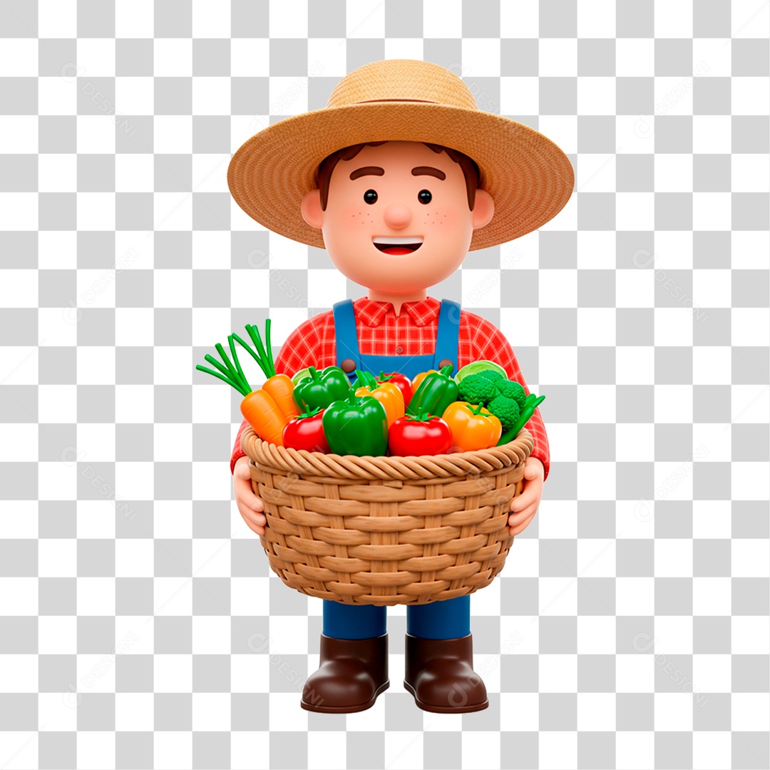 Personagem Produtor Rural PNG Transparente