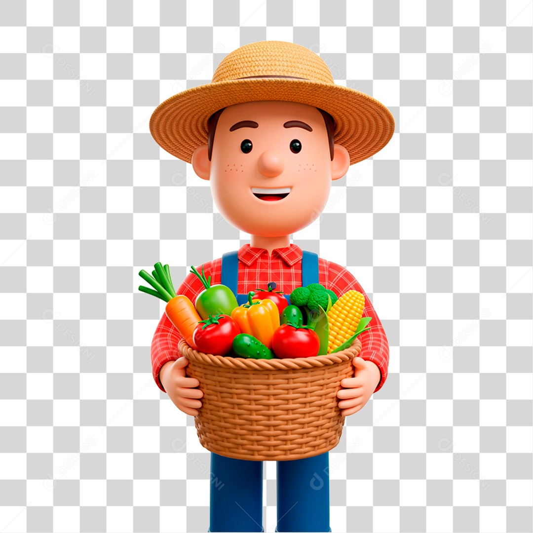 Personagem Produtor Rural PNG Transparente