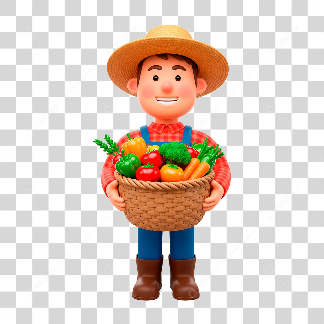 Personagem Produtor Rural PNG Transparente