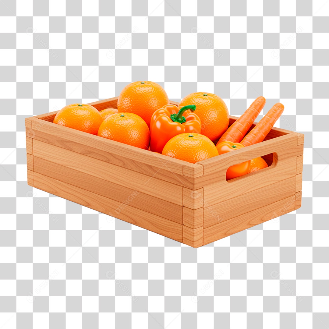Caixa de Tangerina PNG Transparente