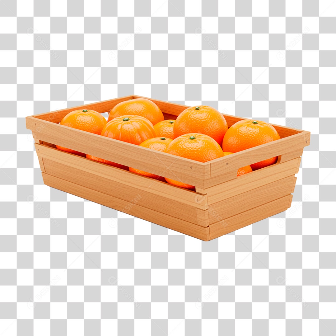Caixa de Tangerina PNG Transparente