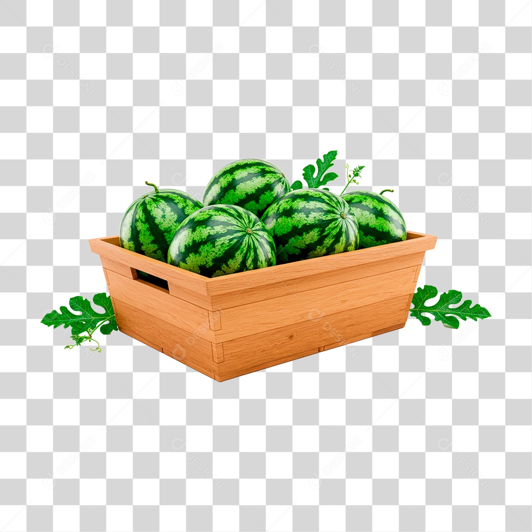 Caixa de Melancia PNG Transparente