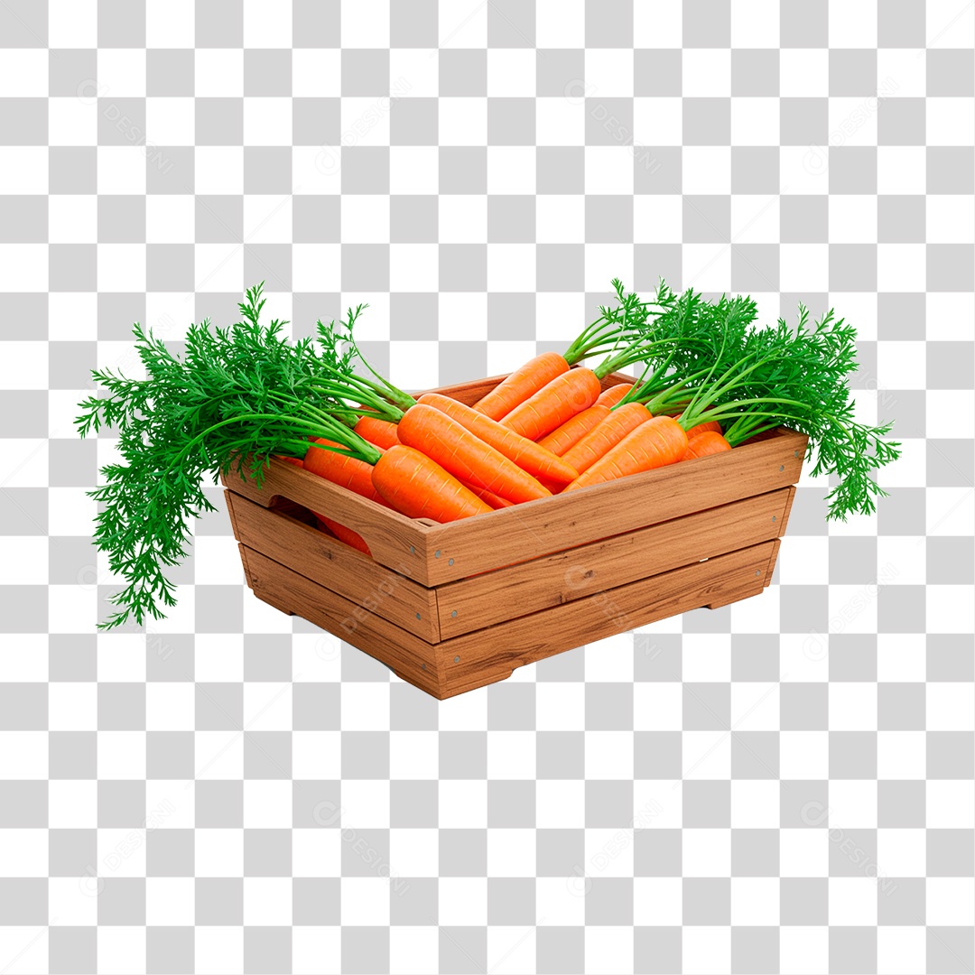 Caixa de Cenouras PNG Transparente