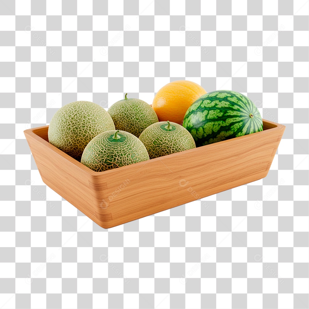Caixa de Abobora Melancia PNG Transparente