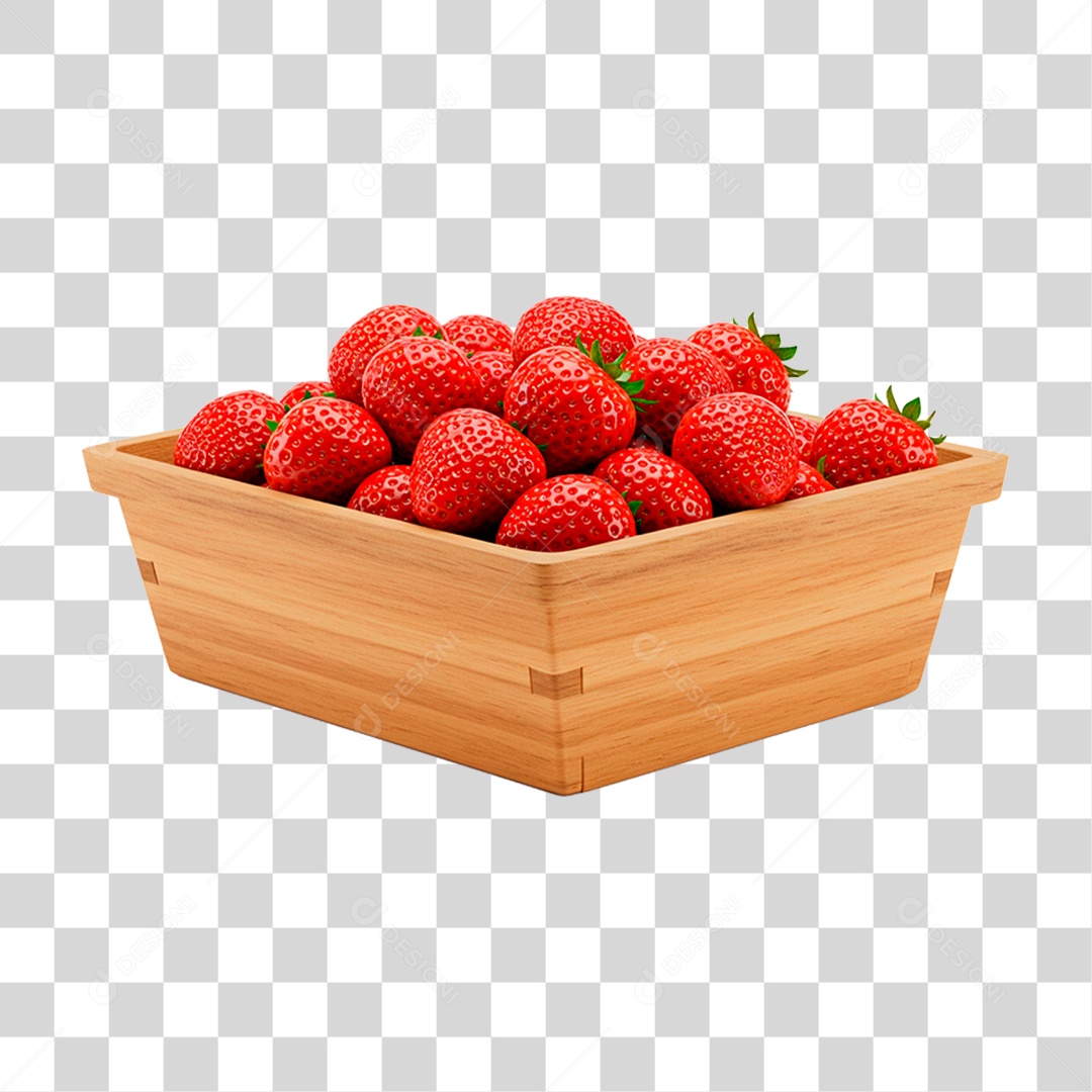Caixa de Morango PNG Transparente