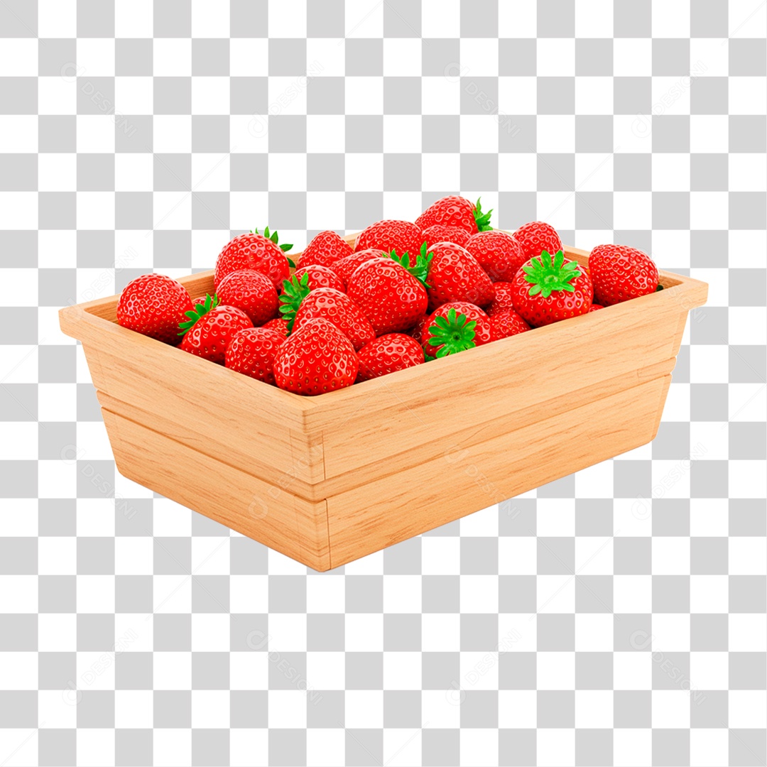 Caixa de Morango PNG Transparente