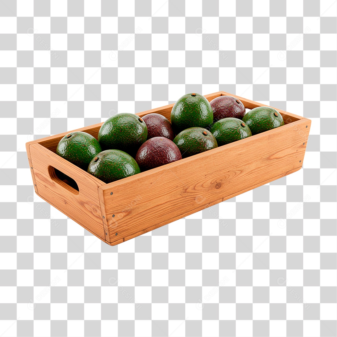 Caixa de Abacate PNG Transparente