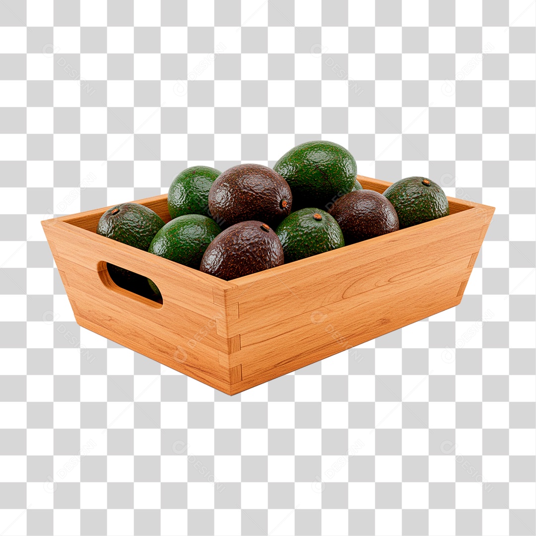 Caixa de Abacate PNG Transparente