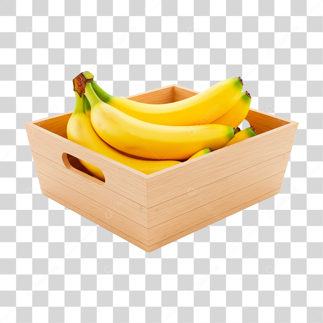 Caixa de Banana PNG Transparente