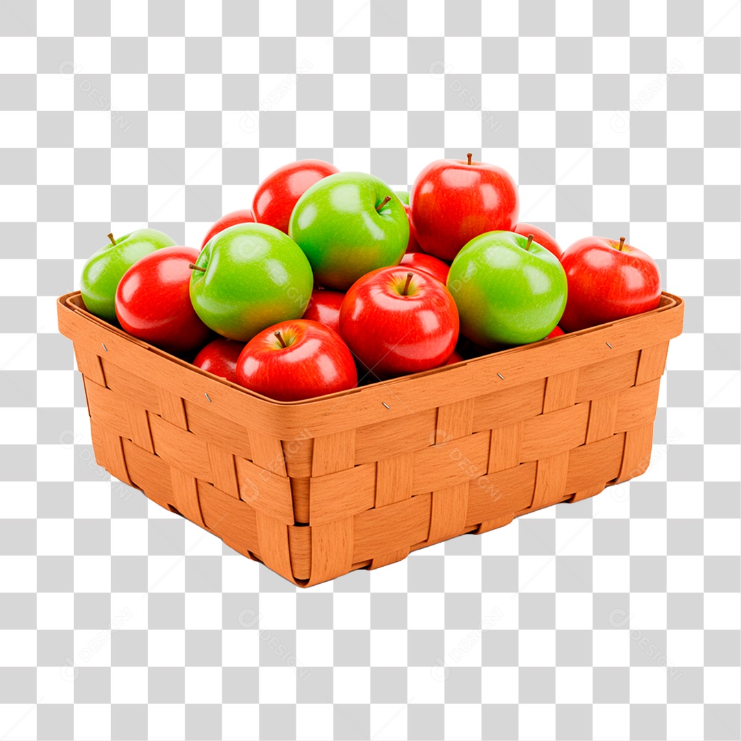Caixa de Maçã PNG Transparente