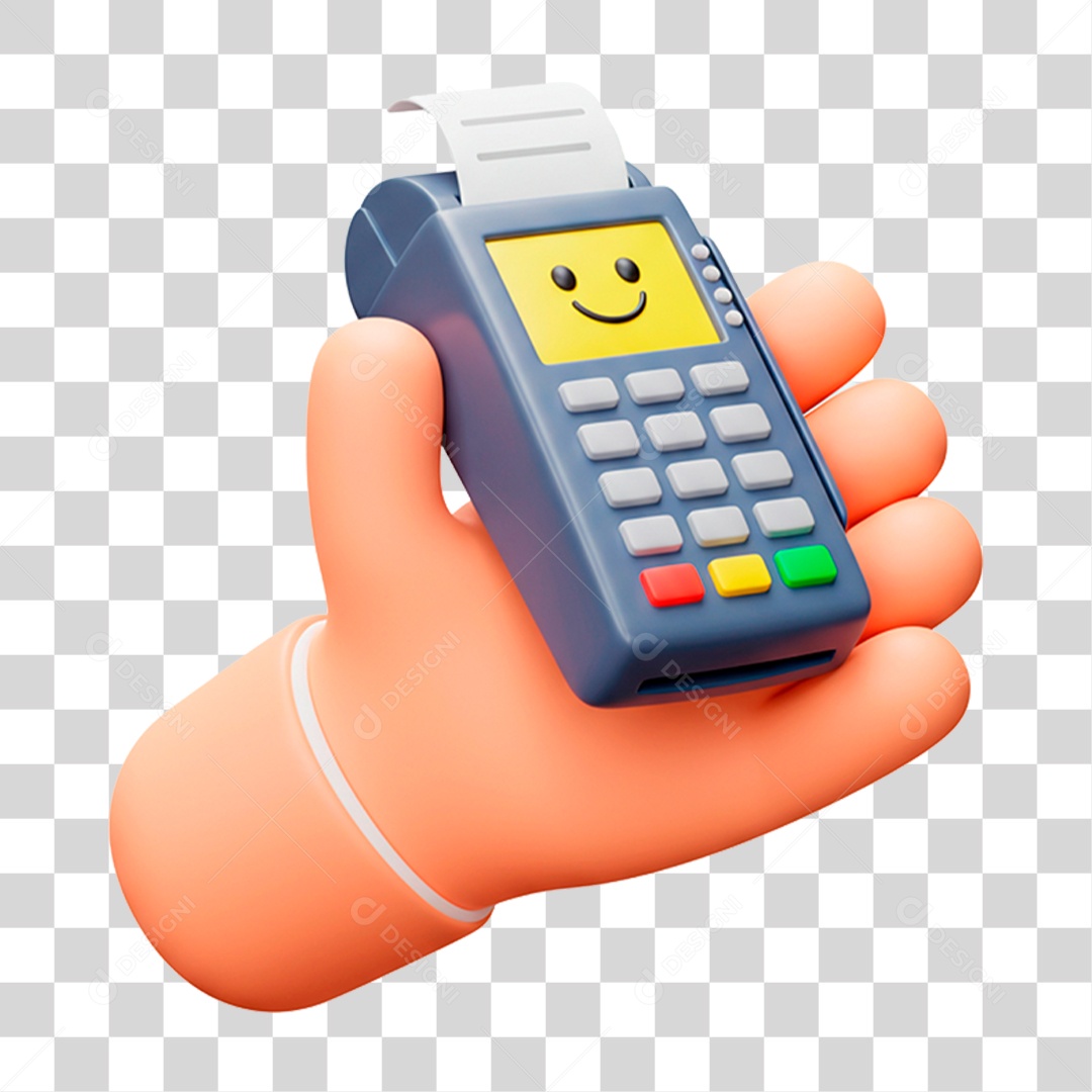 Mão Segurando Maquininha PNG Transparente