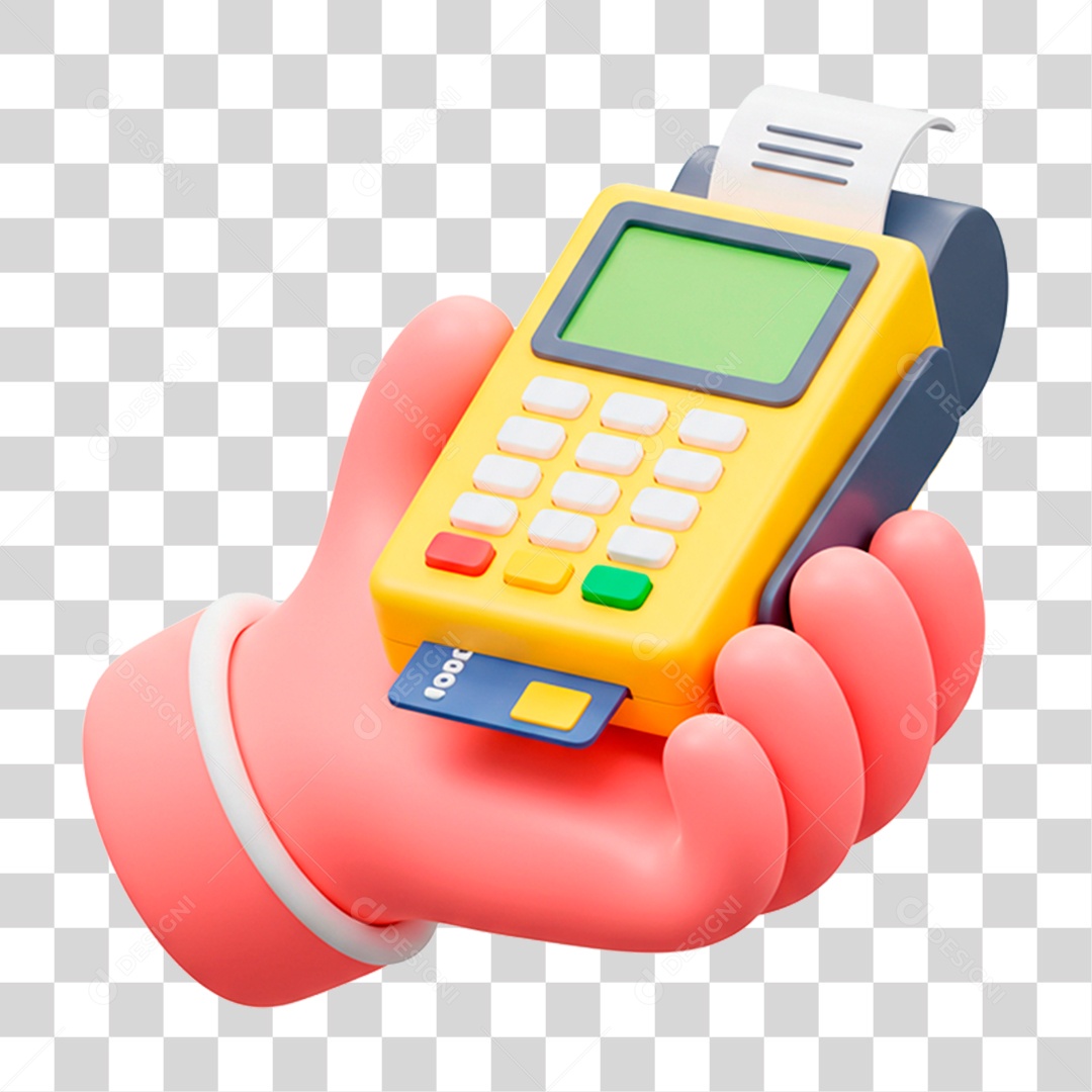 Mão Segurando Maquininha PNG Transparente