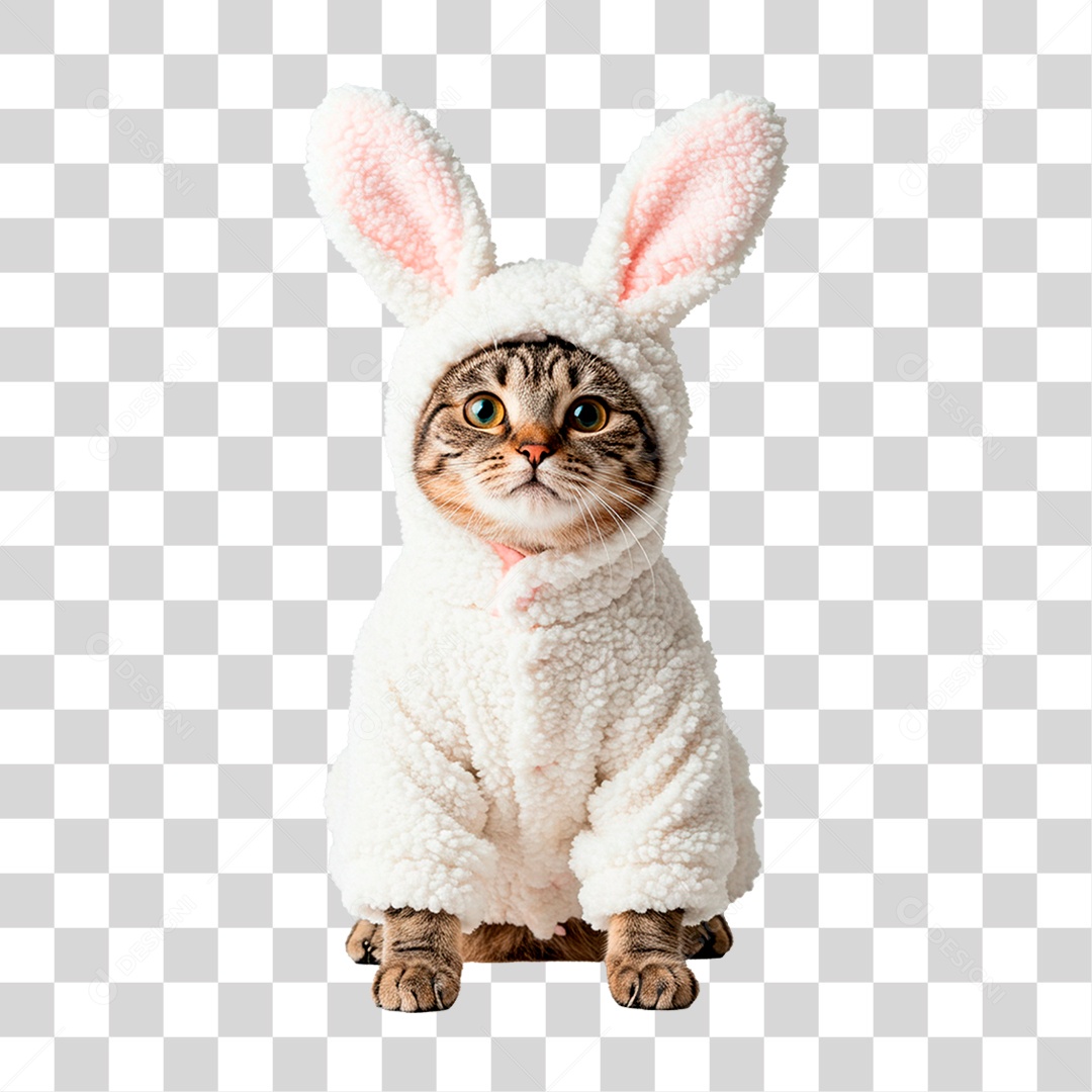 Gato Vestido PNG Transparente