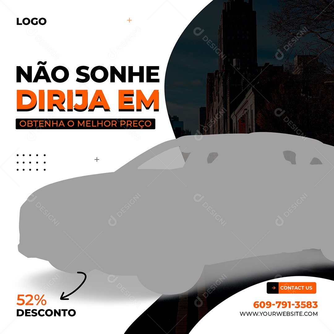 Concessionária Obtenha o Melhor Preço Social Media PSD Editável