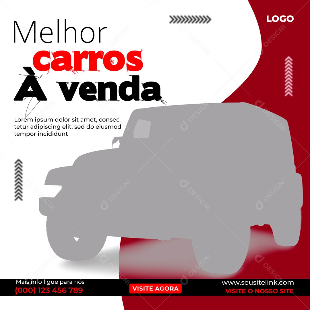 Concessionária Carros á Venda Social Media PSD Editável